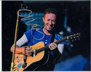 Chris Martin The Lead Singer Of Coldplay Autograph Signed 8 " X10 " Photo