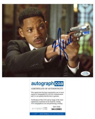 Will Smith " Men In Black " Autograph Signed 8x10 Photo Acoa