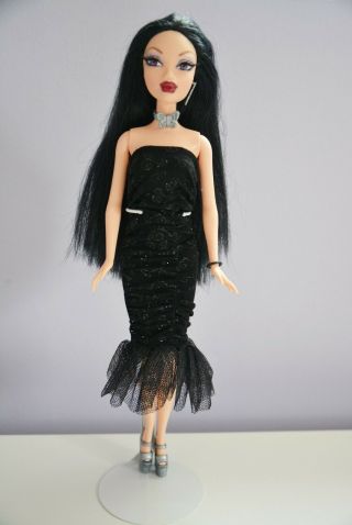 My Scene Barbie Nolee Masquerade Madness Black Dress Gown Glitter Diva