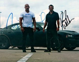 Paul Walker Vin Diesel Signed 8x10 Photo Autographed Picture And