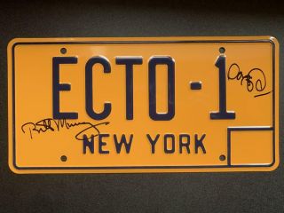 Bill Murray & Dan Aykroyd Ghostbusters,  Ecto - 1 Signed License Plate