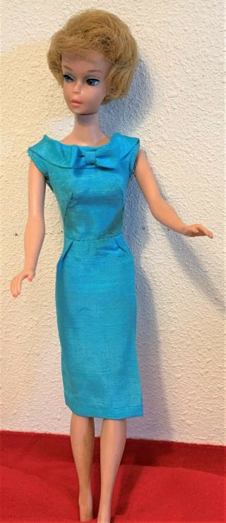 Vintage Barbie Doll Clothes - Turquoise Dress - Not Barbie