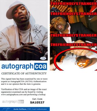 Method Man Signed Autographed 8x10 Photo B Exact Proof - Wu Tang Clan Acoa