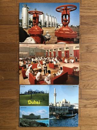 3 X United Arab Emirates Dubai Old Postcard Dubai To Germany