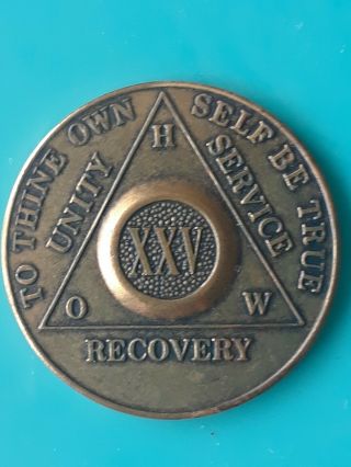 Aa Recovery Chip Coin Token Medallion " To Thine Own Self Be True " 25