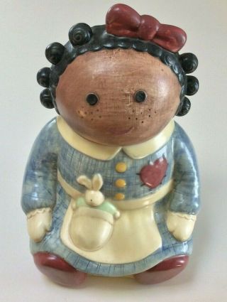 Vintage Treasure Craft Rag Doll " Spice " African American Cookie Jar