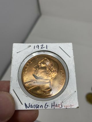 Warren G Harding Official U.  S.  Presidential Commemorative Medal 33mm
