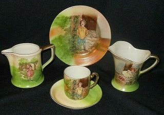 Royal Bayreuth Porcelain Nursery Rhymes Creamers Plate Cup Saucer