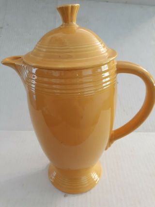 Vintage Homer Laughlin Hlc Fiesta Ware Yellow Pitcher Teapot Coffee Pot