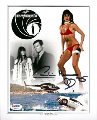 Caroline Munro Signed 8x10 Photo 5 " Bond 007 The Spy Who Loved Me " Psa Dna
