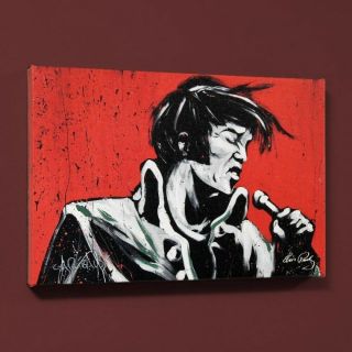David Garibaldi Signed " Elvis Presley Revolution " Le Giclee On Canvas
