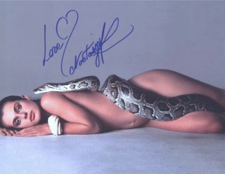 Nastassja Kinski Signed Photo Cat People / Tess Sexy W/ Snake