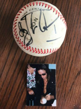 Iggy Pop The Stooges Signed Rawlings Official Baseball,  Photo Signing Ball