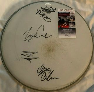 Soulfly Signed Remo Drumhead W/ Jsa Cert
