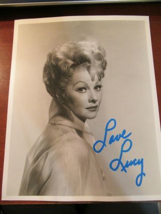 Lucy Lucille Ball Signed 8x10 Photo Autograph