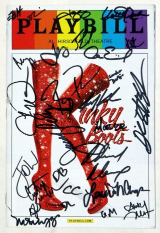 Kinky Boots Billy Porter,  Jeanna De Waal Cast Signed Pride Playbill