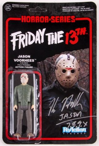 Kane Hodder Signed " Friday The 13th " Jason Voorhees Funko Reaction Figure