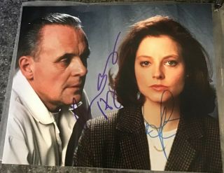 Autograph Jodie Foster Anthony Hopkins 8 X 10 Silence Of The Lamb Classic