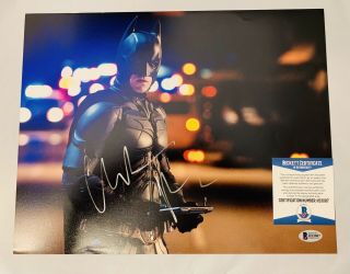 Christian Bale Signed 11x14 Photo Batman The Dark Knight Auto,  Beckett Bas