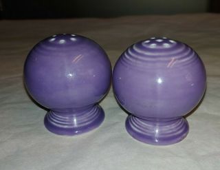 Fiesta Retired Lilac ?? - Purple Ball Salt And Pepper Shakers