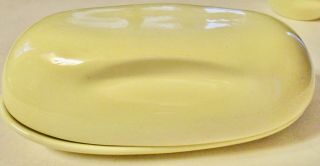 Mcm Russel Wright Iroquois Casual Yellow Stick Butter Dish With Cover Vintage