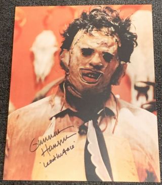 Gunnar Hansen Texas Chainsaw Massacre Signed Color 8 X10