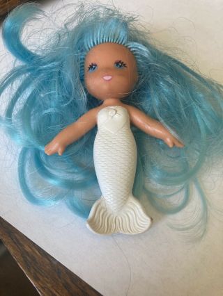 Vintage 1979 Kenner Sea Wees Tropigals Camille Mermaid Doll - White Blue
