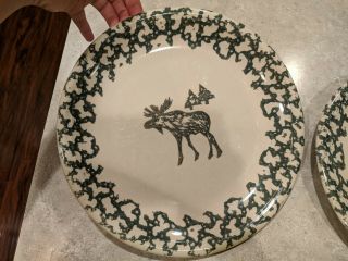 4 Tienshan Folk Craft North Country Dinner Plates Moose,  Elk,  Bear,  Wolf 2