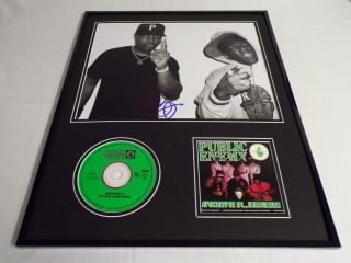 Chuck D Signed Framed 16x20 Public Enemy Cd & Photo Display
