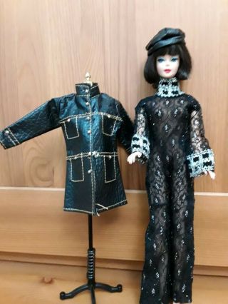 Vintage Barbie Clone Jumpsuit,  Leather Coat And Hat,  Maddie Mod,  Shillman?