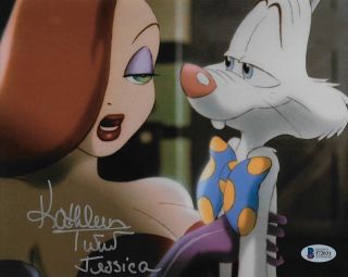 Kathleen Turner Signed 8x10 Jessica Rabbit Who Framed Roger Rabbit Bas Auto