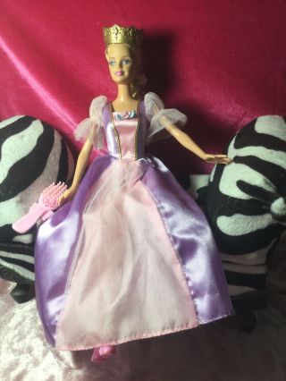 Barbie As Rapunzel 2001 Special Edition,  Doll Dress Shoes Crown Xclnt