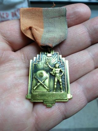 Vintage 1940 Shooting Medal Dewar Scope 3rd Place