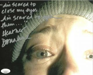 Heather Donahue Signed 8x10 Photo The Blair Witch Project 1999 Inscription Jsa
