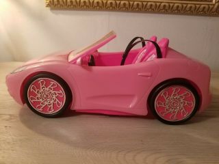 Barbie Glam Pink Convertible Car Mattel 2010 Sports Car 2 Seats Seat Belts