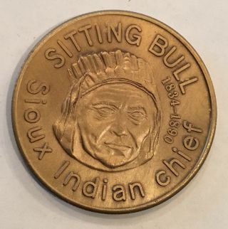Sioux Indian Chief Sitting Bull W/booklet Coin Medal Native American