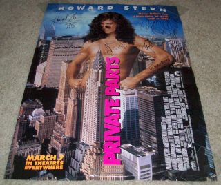 Howard Stern Signed Private Parts Poster Autographed Howard Stern 1998