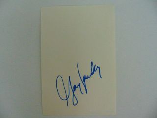 " The Larry Sanders Show " Garry Shandling Signed 4x6 Card Autograph World