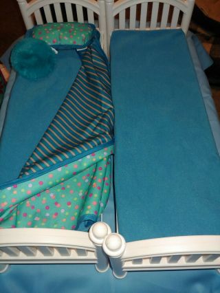 My Life Bunk Bed For 18 Inch Dolls Stackable Turquoise Bedding