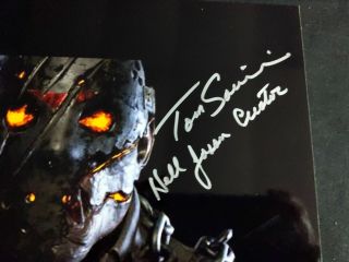 KANE HODDER & TOM SAVINI Signed Hell Jason 10x13 PHOTO F13th Game BECKETT 3