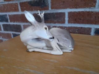 Vintage Nymphenburg Porcelain 424 Deer Buck Figure Figurine