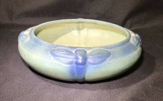 Antique Van Briggle Turquoise Dragonfly Bowl