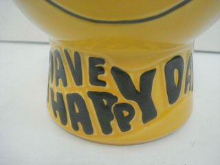Vintage McCoy USA Pottery Smiley Face Cookie Jar Have A Happy Day 2