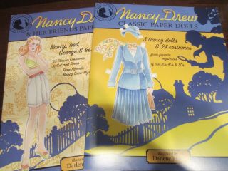 Nancy Drew Paper Dolls.  Classic And Nancy And Her Friends.  2 Books.  Uncut