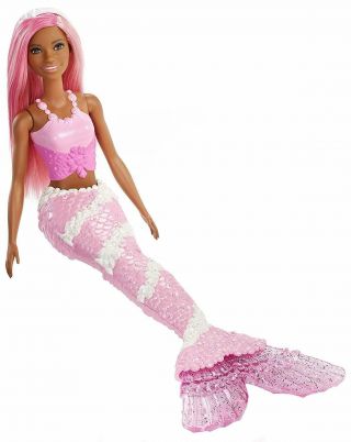 Barbie Dreamtopia Mermaid Doll With Long Pink Hair - Nib