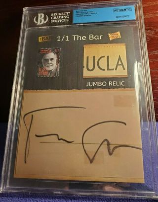 2019 " The Bar " Francis Ford Coppola 1/1 Autograph & Jumbo Relic (beckett Slab)