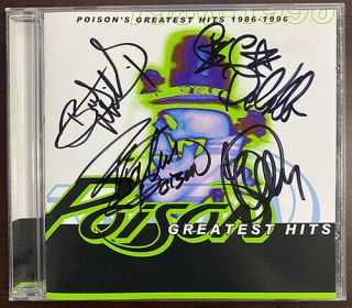 Poison Greatest Hits 1986 - 1996 Cd Signed Autographed