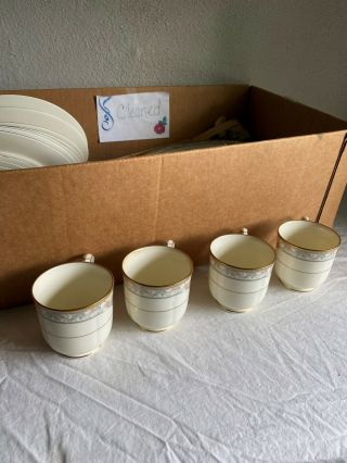 Noritake Barrymore 9737 Bone China Plates,  Cups,  Saucers,  And Salad Plates