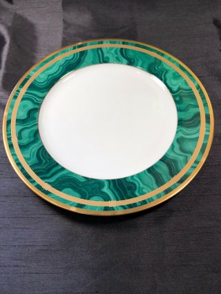 Christian Dior Gold Rim Dinner Plate Gaudron Malachite Fine China Made In Japan