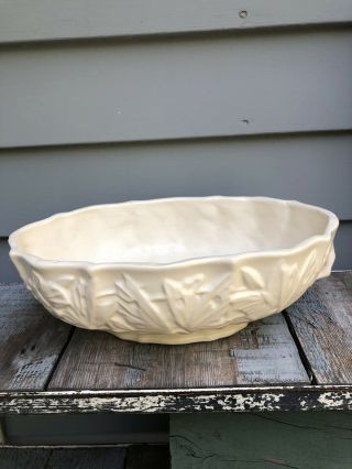 Vintage Mccoy Pottery Butterfly Console Bowl Dish Matte White